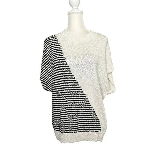 Callahan knitwear womens sz xl sweater ivory crew neck knit cotton - Picture 1 of 12